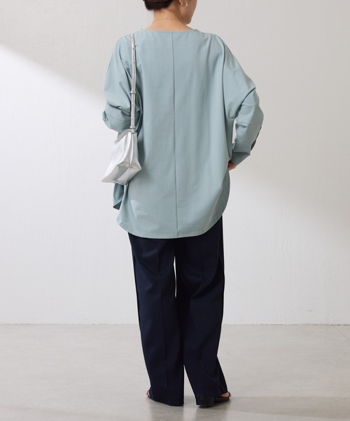 COLLAGE GALLARDAGALANTE(コラージュガリャルダガランテ)の「袖メタルパーツロンT(Tシャツ/カットソー・レディース・オフホワイト/ミント/ネイビー・FREE)」の19枚目の写真