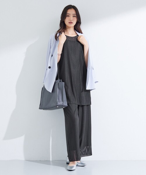INDIVI(インディヴィ)の「【洗える/セットアップ可能】ラッセルチュニック(チュニック・レディース・ブラック/ホワイト・15 /13/05/38/34)」の9枚目の写真