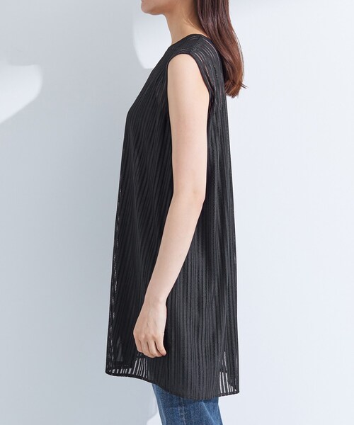 INDIVI(インディヴィ)の「【洗える/セットアップ可能】ラッセルチュニック(チュニック・レディース・ブラック/ホワイト・15 /13/05/38/34)」の13枚目の写真