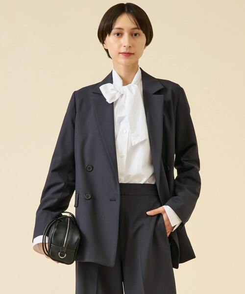 martinique(マルティニーク)の「TW2WAYストレッチジャケット(セットアップ可)(テーラードジャケット・レディース・ベージュ/ネイビー・FREE)」の18枚目の写真