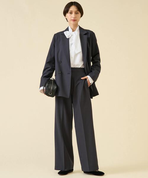martinique(マルティニーク)の「TW2WAYストレッチジャケット(セットアップ可)(テーラードジャケット・レディース・ベージュ/ネイビー・FREE)」の7枚目の写真