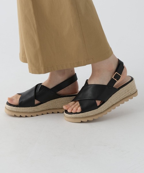 Elura(エルーラ)の「厚底ジュートクロスサンダル(サンダル・レディース・ブラウン/ブラック・LARGE/MEDIUM/SMALL)」の2枚目の写真