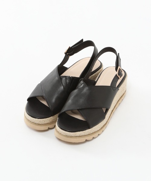 Elura(エルーラ)の「厚底ジュートクロスサンダル(サンダル・レディース・ブラウン/ブラック・LARGE/MEDIUM/SMALL)」の7枚目の写真