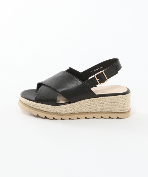 Elura(エルーラ)の「厚底ジュートクロスサンダル(サンダル・レディース・ブラウン/ブラック・LARGE/MEDIUM/SMALL)」の4枚目の写真