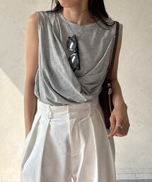 CAPRICIEUX LE'MAGE | ツイストドレープTシャツ(Tシャツ/カットソー)