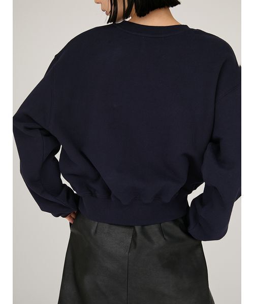 emmi（エミ）の「カレッジロゴスウェットトップス（スウェット・レディース・ネイビー/アイボリー・F）」の6枚目の写真