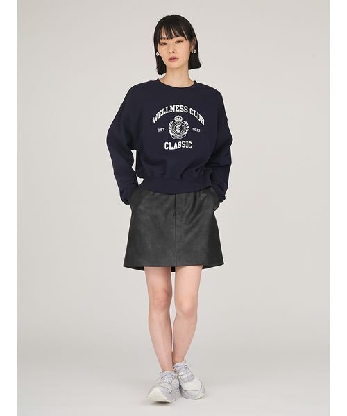 emmi（エミ）の「カレッジロゴスウェットトップス（スウェット・レディース・ネイビー/アイボリー・F）」の11枚目の写真