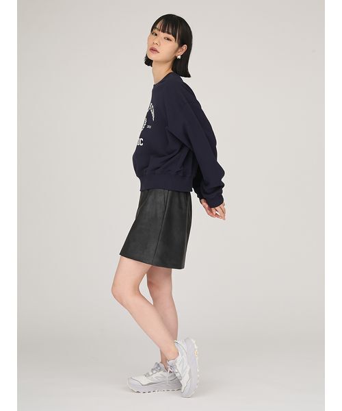 emmi（エミ）の「カレッジロゴスウェットトップス（スウェット・レディース・ネイビー/アイボリー・F）」の14枚目の写真