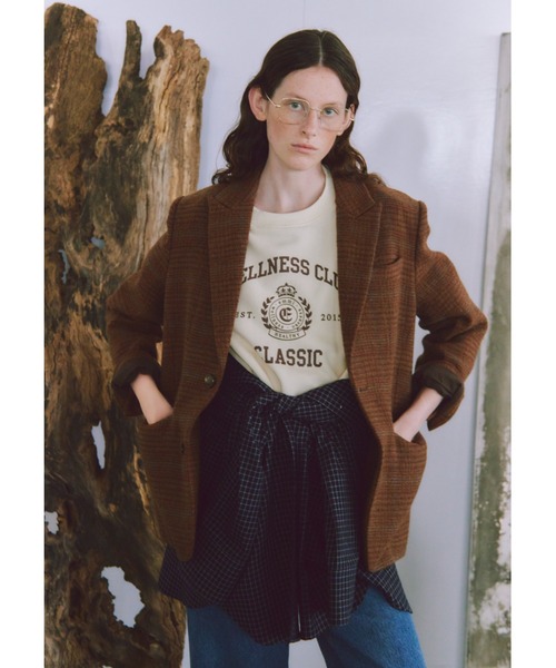 emmi（エミ）の「カレッジロゴスウェットトップス（スウェット・レディース・ネイビー/アイボリー・F）」の15枚目の写真