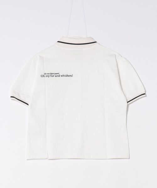 NICOLE CLUB（ニコル　クラブ）の「THE MACMILLAN ALICE マクミラン・アリスパフスリーブ刺繍コラボポロシャツ（ポロシャツ・レディース・オフホワイト/ボルドー/ネイビー・FREE）」の4枚目の写真