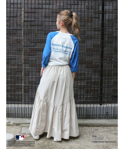 Ungrid（アングリッド）の「【MLB×PEANUTS】ラグランTee（Tシャツ/カットソー・レディース・ブルー/ブラウン/ネイビー・FREE）」の15枚目の写真