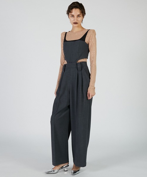 カジュアルアイテムをセクシーに着こなしたい！ オールインワン X-girl（エックスガール）の「LIGHTWEIGHT OVERALLS（つなぎ