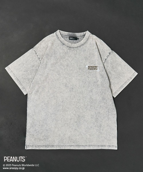 PEANUTS（ピーナッツ）の「PEANUTS/ピーナッツ スヌーピー&ウッドストックTEE（Tシャツ/カットソー・レディース・ライトグレー/ベージュ・M/L）」の4枚目の写真