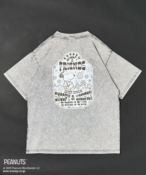 PEANUTS（ピーナッツ）の「PEANUTS/ピーナッツ スヌーピー&ウッドストックTEE（Tシャツ/カットソー・レディース・ライトグレー/ベージュ・M/L）」の5枚目の写真