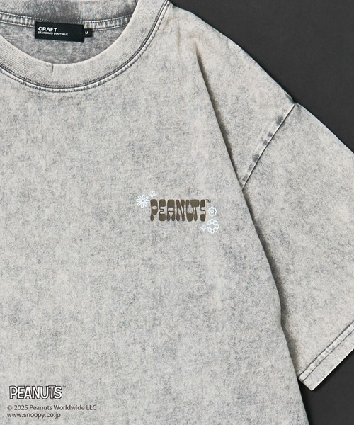 PEANUTS（ピーナッツ）の「PEANUTS/ピーナッツ スヌーピー&ウッドストックTEE（Tシャツ/カットソー・レディース・ライトグレー/ベージュ・M/L）」の6枚目の写真