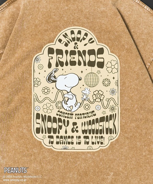 PEANUTS（ピーナッツ）の「PEANUTS/ピーナッツ スヌーピー&ウッドストックTEE（Tシャツ/カットソー・レディース・ライトグレー/ベージュ・M/L）」の12枚目の写真