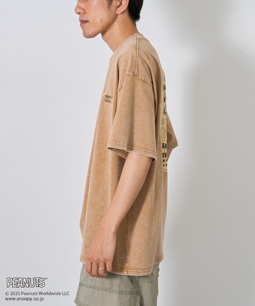 PEANUTS（ピーナッツ）の「PEANUTS/ピーナッツ スヌーピー&ウッドストックTEE（Tシャツ/カットソー・レディース・ライトグレー/ベージュ・M/L）」の19枚目の写真