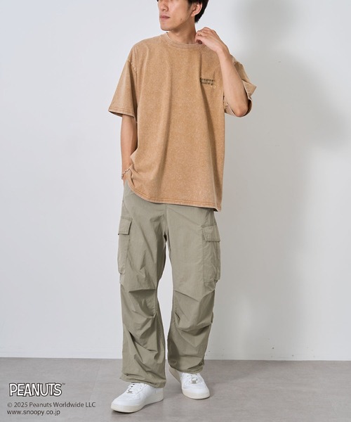 PEANUTS（ピーナッツ）の「PEANUTS/ピーナッツ スヌーピー&ウッドストックTEE（Tシャツ/カットソー・レディース・ライトグレー/ベージュ・M/L）」の21枚目の写真