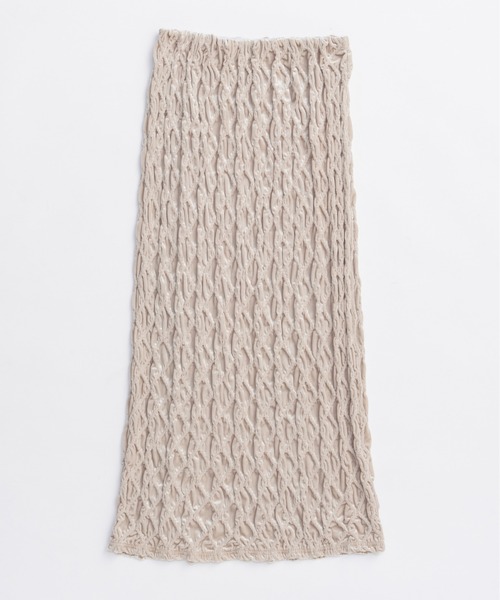 MAISON SPECIAL ベロアシャーリングスカート メゾンスペシャル MAISON SPECIAL(メゾンスペシャル)｜Velor Shirring Skirt/ベロア