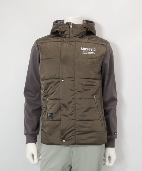 archivio(アルチビオ)の「<MENS>異素材切替中綿撥水ブルゾン(ブルゾン・メンズ・ブラック/カーキ/グレー・M/L/LL)」の1枚目の写真