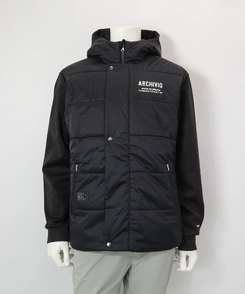 archivio(アルチビオ)の「<MENS>異素材切替中綿撥水ブルゾン(ブルゾン・メンズ・ブラック/カーキ/グレー・M/L/LL)」の2枚目の写真