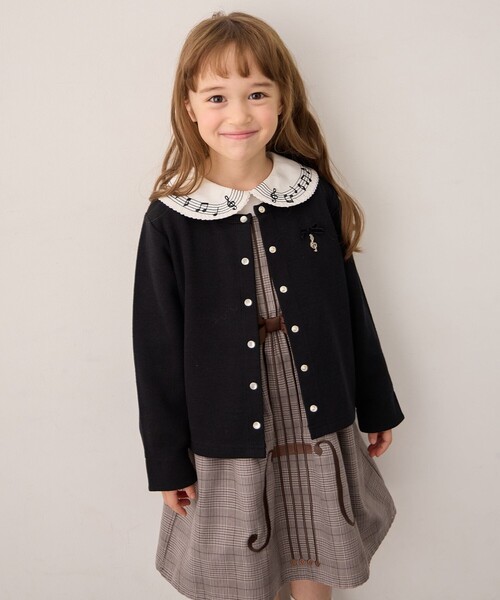 ANY（エニィ）の「まいにちスナップカーディガン（カーディガン/ボレロ・キッズ・アイボリー系/ライラック系/ピンク系/ブラック系・140/150/160）」の13枚目の写真