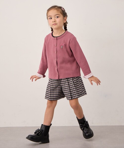 ANY（エニィ）の「まいにちスナップカーディガン（カーディガン/ボレロ・キッズ・アイボリー系/ライラック系/ピンク系/ブラック系・140/150/160）」の20枚目の写真