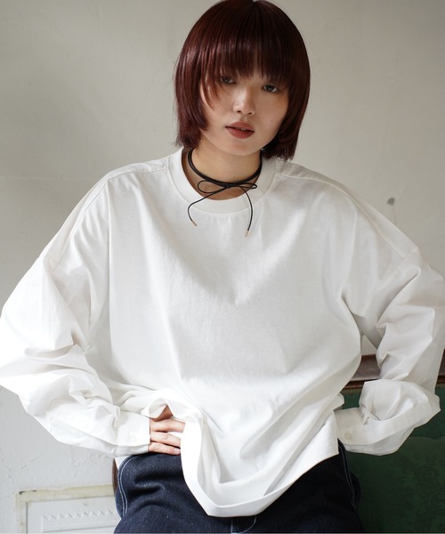 ATELANE(アテレーン)の「ATELANE / ブロード/ドッキング/ロンTEE/シャツ(Tシャツ/カットソー・メンズ・ブラック/ブルー/オフホワイト・X-LARGE/LARGE/MEDIUM)」の1枚目の写真