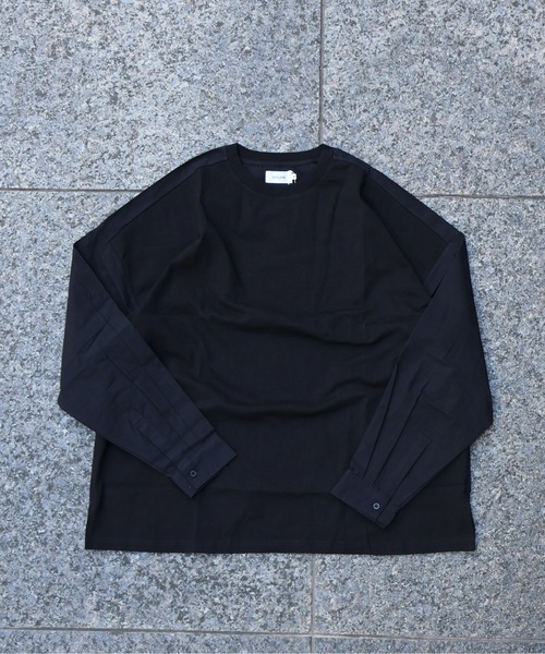 ATELANE(アテレーン)の「ATELANE / ブロード/ドッキング/ロンTEE/シャツ(Tシャツ/カットソー・メンズ・ブラック/ブルー/オフホワイト・X-LARGE/LARGE/MEDIUM)」の9枚目の写真