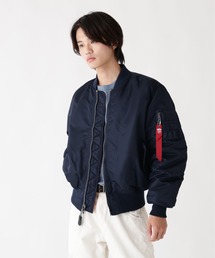 スタッズ付きネイビーMA-1ジャケット usa マンハッタンポーテージ（ManhattanPortage）（メンズ