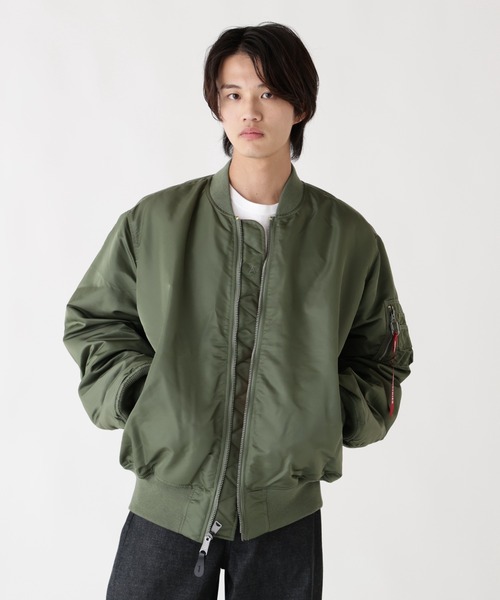 usa製アルファインダストリーズMA-1 flight jacket LEATHER MA-1 FLIGHT JACKET | Alpha Industries（アルファ
