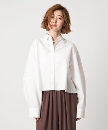 新品未使用＜conte＞ キュプラシルク シャツ　ホワイト conte コンテ キュプラシルクシャツ パン粉シャツ - メルカリ