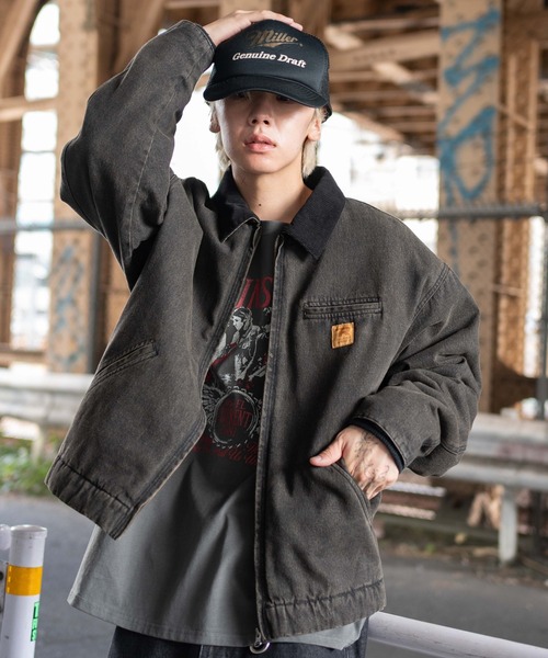 セール】WEGO/【25年秋冬新作】ワーカーズキルティングZIPジャケット