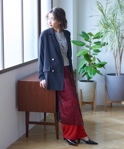 Remind me and forever（リマインドミーアンドフォーエバー）の「【nane】ヴィンテージ加工スエットプルオーバー（スウェット・レディース・ブラウン/レッド/グレー・FREE）」の7枚目の写真