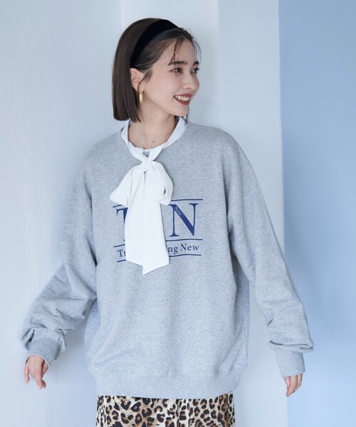 Remind me and forever（リマインドミーアンドフォーエバー）の「【nane】ヴィンテージ加工スエットプルオーバー（スウェット・レディース・ブラウン/レッド/グレー・FREE）」の11枚目の写真