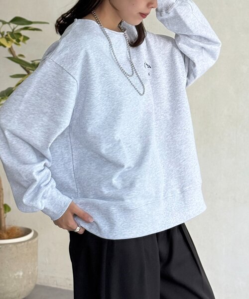 CPCM（シーピーシーエム）の「【ASUKA監修】パウダー加工ワンショルスウェット（スウェット・レディース・チャコールグレー/ネイビー/レッド/グリーン/グレー・FREE/SMALL）」の14枚目の写真