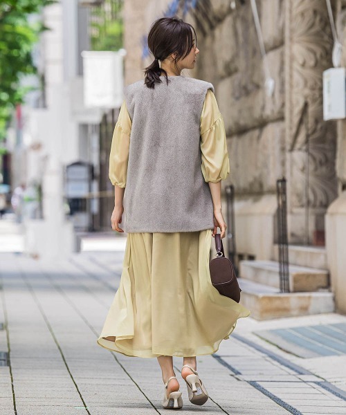 LAUTREAMONT(ロートレアモン)の「シアーブライト リバーシブルスカート≪手洗い可能≫(スカート・レディース・ブラウン/イエロー/ブラック・7号/9号)」の10枚目の写真
