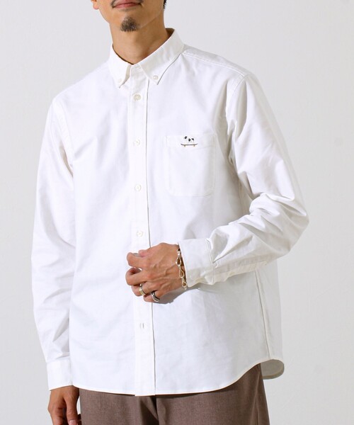 GLOSTER(グロスター)の「【定番×遊び心】フレブル刺繍BDシャツ 無地/クレイジーパターン(シャツ/ブラウス・メンズ・ホワイト/ホワイト×ブルー/ブルー系その他/ベージュ・S/M/L)」の7枚目の写真