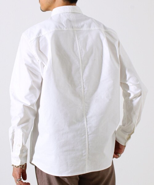 GLOSTER(グロスター)の「【定番×遊び心】フレブル刺繍BDシャツ 無地/クレイジーパターン(シャツ/ブラウス・メンズ・ホワイト/ホワイト×ブルー/ブルー系その他/ベージュ・S/M/L)」の9枚目の写真