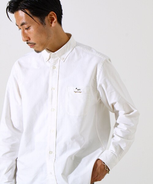 GLOSTER(グロスター)の「【定番×遊び心】フレブル刺繍BDシャツ 無地/クレイジーパターン(シャツ/ブラウス・メンズ・ホワイト/ホワイト×ブルー/ブルー系その他/ベージュ・S/M/L)」の13枚目の写真