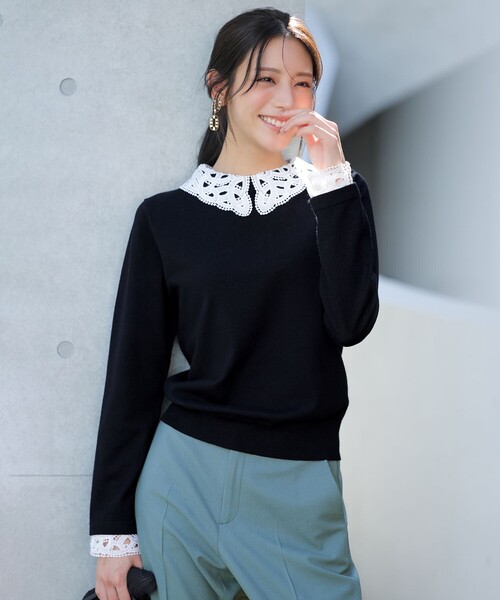 レース襟 ニット（ニット/セーター）｜ANY SIS（エニィスィス）の