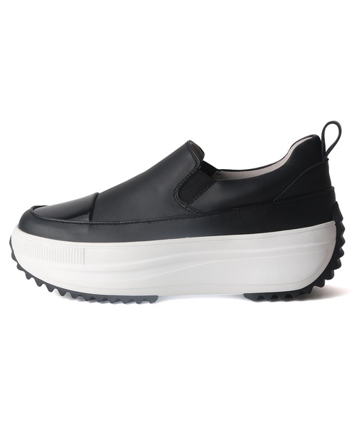 coca(ANDEX shoes product)(コカ)の「軽量 厚底 ボリュームソールスリッポンスニーカー(スニーカー・レディース・ブラック/ホワイト・SMALL/MEDIUM/LARGE)」の10枚目の写真