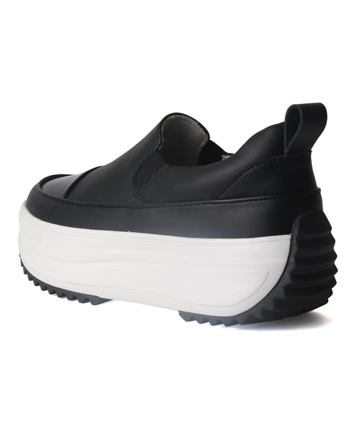 coca(ANDEX shoes product)(コカ)の「軽量 厚底 ボリュームソールスリッポンスニーカー(スニーカー・レディース・ブラック/ホワイト・SMALL/MEDIUM/LARGE)」の12枚目の写真