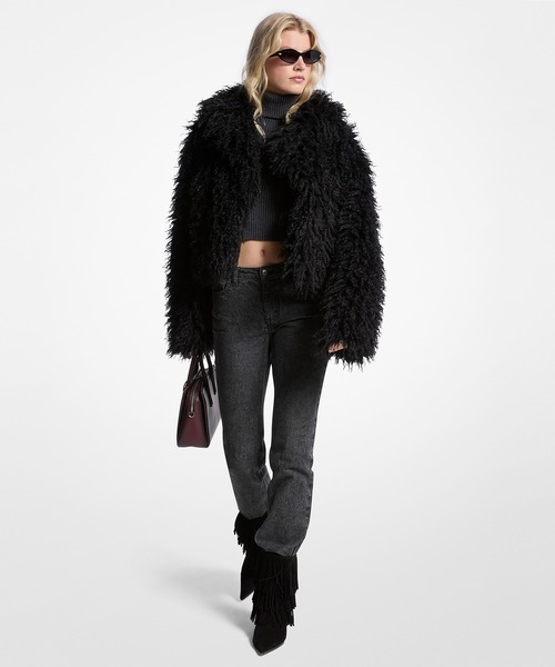 MICHAEL KORS(マイケルコース)の「フォーファー クロップ ジャケット(その他アウター・レディース・ブラック・S/XS/XXS/M)」の1枚目の写真