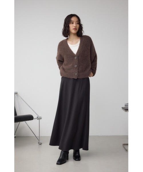 AZUL by moussy(アズールバイマウジー)の「モヘヤライクニットカーディガン(カーディガン/ボレロ・レディース・チャコールグレー/ブラウン/アイボリー/サックスブルー・SMALL/MEDIUM)」の11枚目の写真