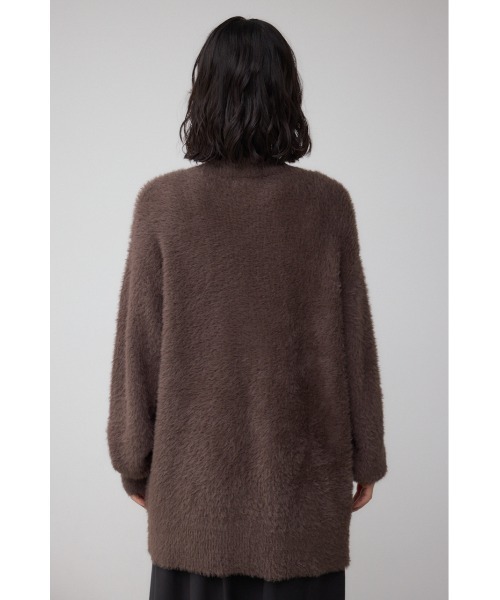 AZUL by moussy(アズールバイマウジー)の「モヘヤライクニットカーディガン(カーディガン/ボレロ・レディース・チャコールグレー/ブラウン/アイボリー/サックスブルー・SMALL/MEDIUM)」の20枚目の写真