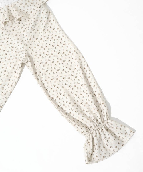 flower（フラワー）の「ラッフルドブルームブラウス（シャツ/ブラウス・レディース・アイボリー/ブラウン・FREE）」の15枚目の写真