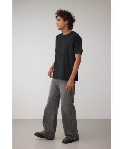 AZUL by moussy（アズールバイマウジー）の「AZUL DENIM 切替ワイドフレア（デニムパンツ・メンズ・ブルー/ブラック・SMALL/MEDIUM/LARGE）」の4枚目の写真