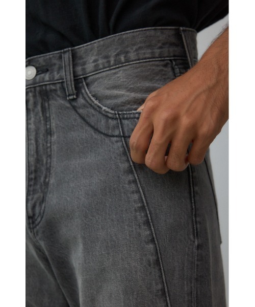 AZUL by moussy（アズールバイマウジー）の「AZUL DENIM 切替ワイドフレア（デニムパンツ・メンズ・ブルー/ブラック・SMALL/MEDIUM/LARGE）」の10枚目の写真