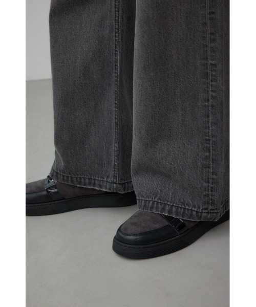 AZUL by moussy（アズールバイマウジー）の「AZUL DENIM 切替ワイドフレア（デニムパンツ・メンズ・ブルー/ブラック・SMALL/MEDIUM/LARGE）」の11枚目の写真